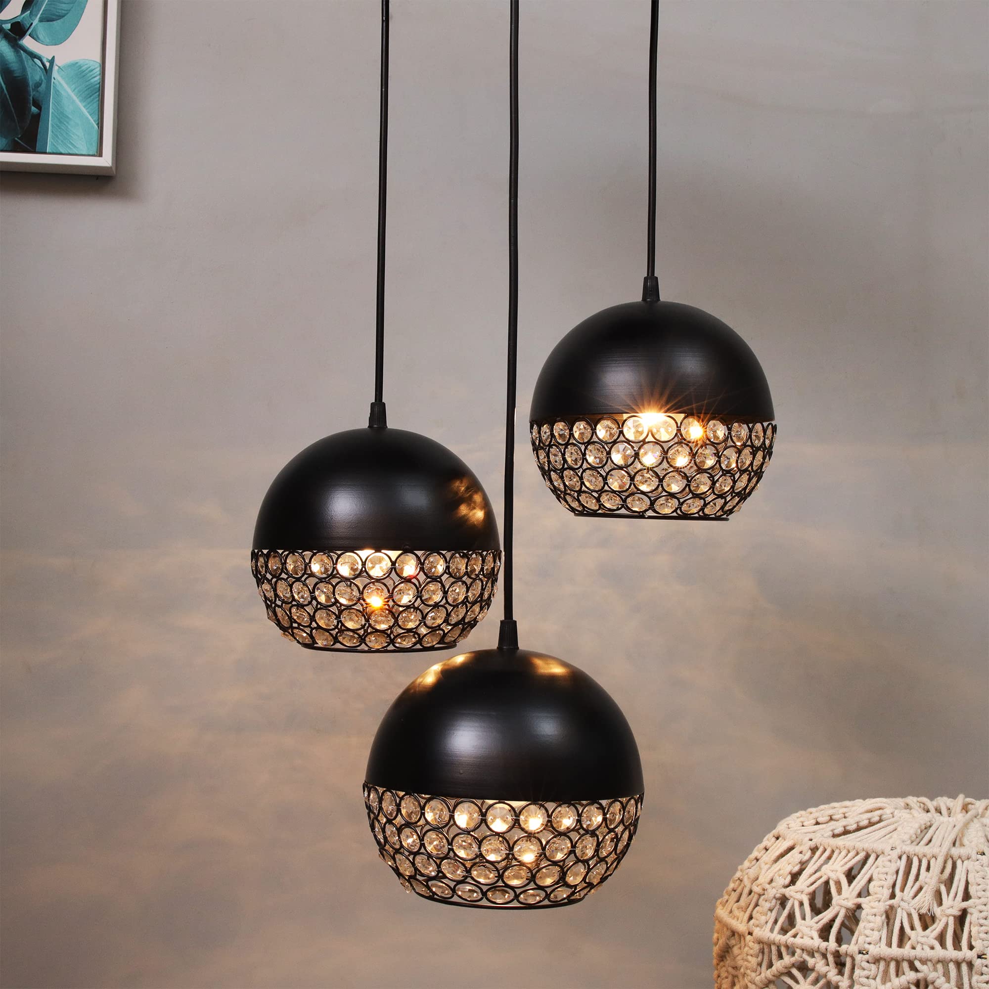 Homesake Hanging Light 3-Round Cluster Ceiling Lights
